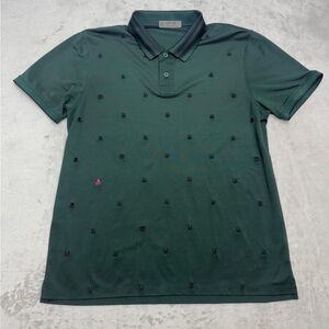 G/FORE Dark Green Polo with Embroidered Accents